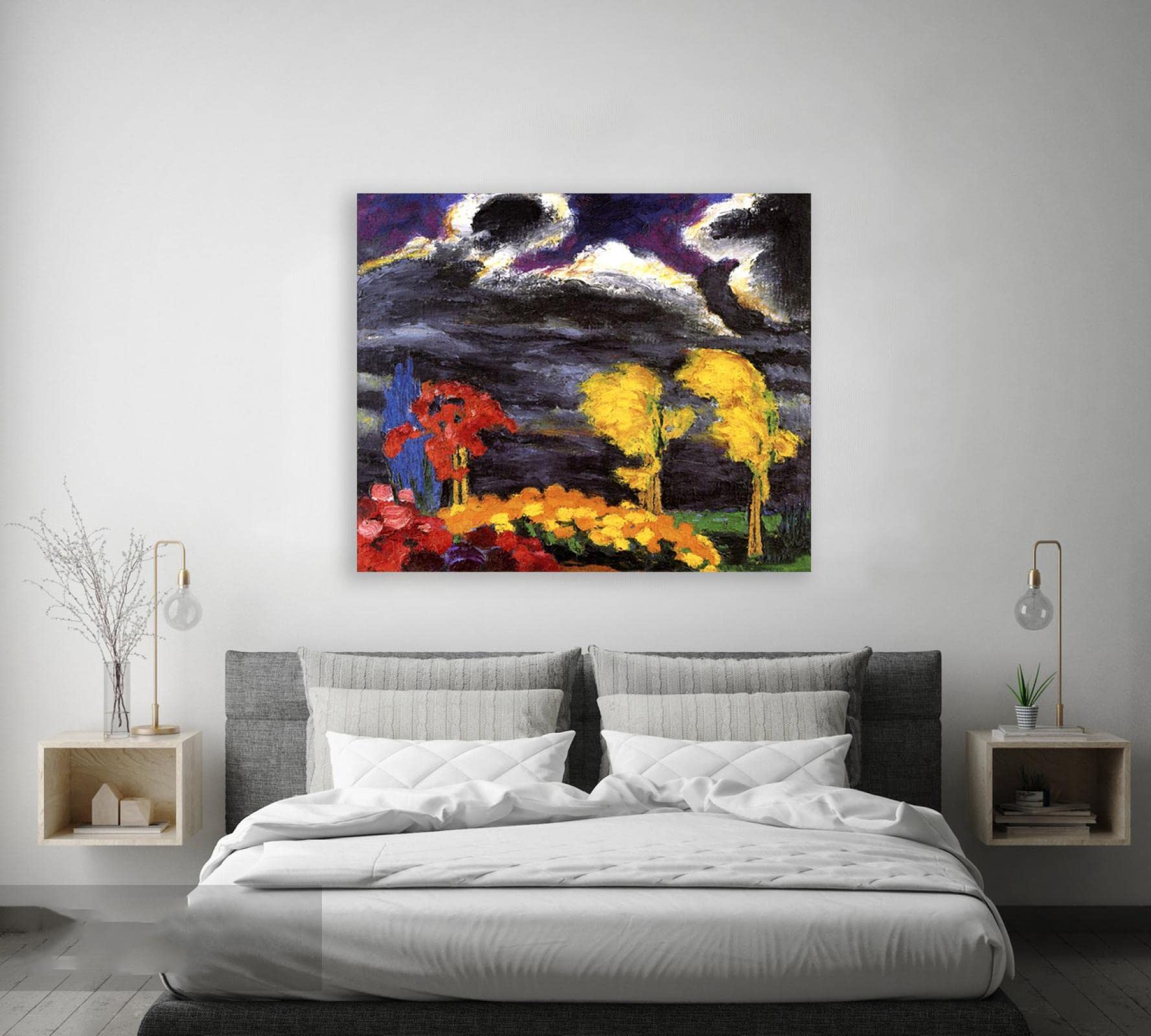 Amazon.co.jp: エミール・ノルデの有名な絵画がキャンバスに印刷され